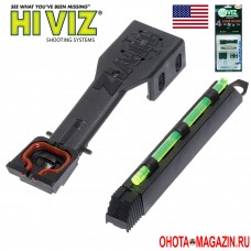 Светящаяся мушка с целиком для оружия HIVIZ 4 в 1