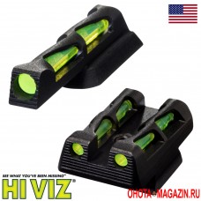 Светящаяся мушка и целик HIVIZ для пистолета CZ и аналогов