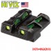Светящаяся мушка и целик HIVIZ для пистолета Glock и аналогов