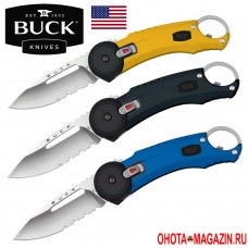 Складной нож с кнопкой предохранителем BUCK Redpoint