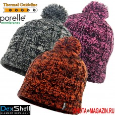 Водонепроницаемая шапка с помпоном DexShell Beanie Cable PomPom