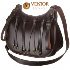 Ягдташ из кожи Vektor с сеткой и подвесами для дичи