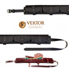 Патронташ кожаный на 24 патрона для гладкоствольного оружия VEKTOR