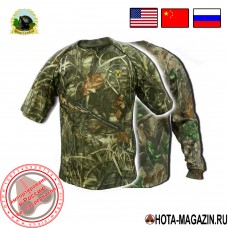 Футболка камуфлированная для охоты и рыбалки HuntLandia с длинным рукавом