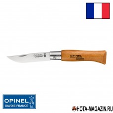 Складной нож Opinel Carbon 4VRN (ручка из бука)