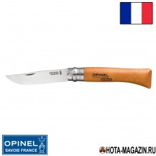 Складной нож Opinel Carbon 10VRN (ручка из бука)